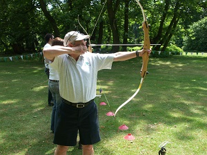 Archery team building event at Highfield park in Hampshire