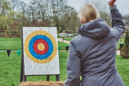 axe throwing team building event
