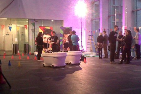 motorised beer kegs on the BBC one show with Michael Palin and the monty python team