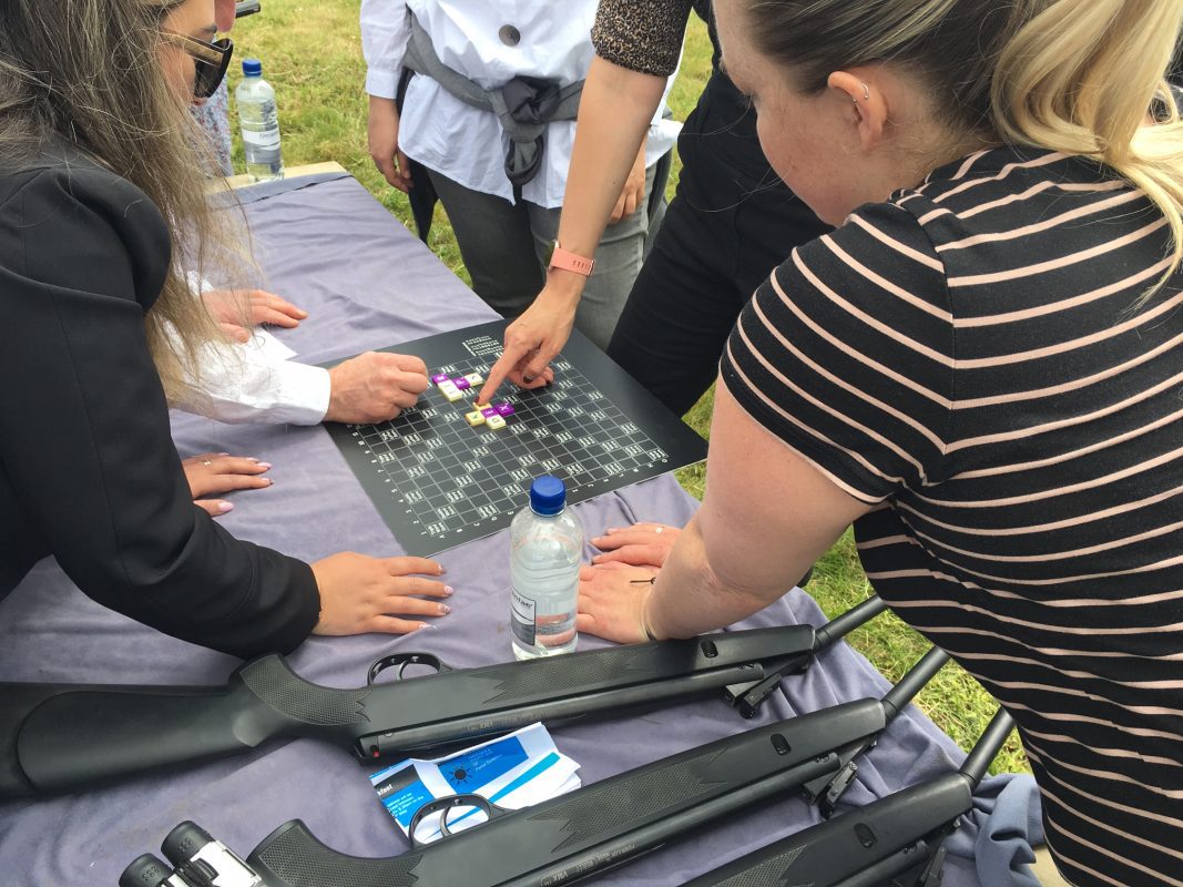 team development activity rifle scrabble at cim business centre maidenhead 