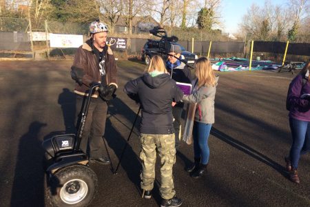 Segway Filming with Hi5 events at Reading Lake in Berkshire