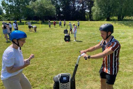 Segway corporate event challenge at the CIM Business Centre Moor Hall in Cookham , near Maidenhead Berkshire