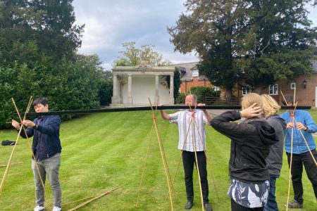 team building challenge at Highfield Park in Hampshire