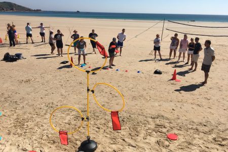 School beach games in Jersey