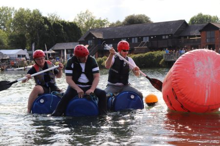 raft building team building event in reading