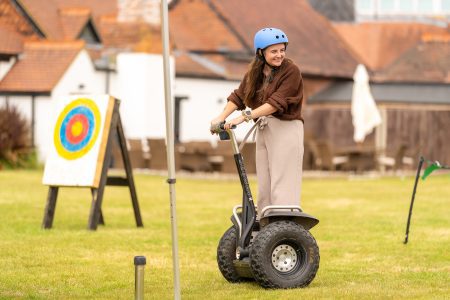 Segways's at CIM Moor Hall in Cookham near Maidenhead for a corporate team activity.