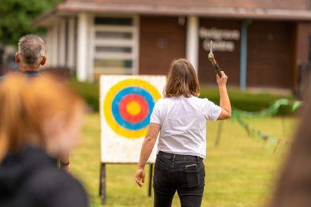 Axe Throwing teambuilding event at CIM in Cookham, Maidenhead.