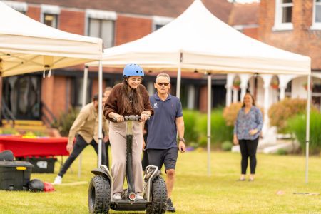 Segway corporate activity challenge at CIM moor hall in Maidenhead Berkshire