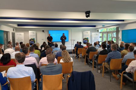 A group doing team building at CIM Business Centre near Maidenhead in Berkshire