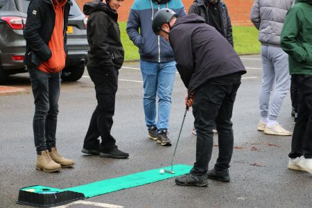 Motorised beer kegs pit stop challenge at CIM moor hall in Cookham Berkshire with hi5 events
